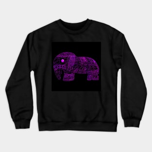 deep purple elephant ecopop Crewneck Sweatshirt